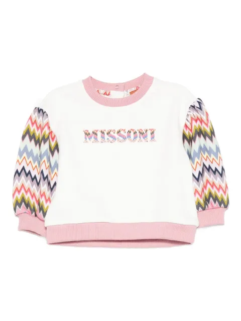 Missoni Kids zig-zag sleeve sweatshirt