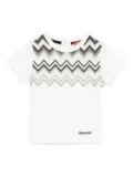 Missoni Kids chevron-pattern short-sleeved T-shirt - White