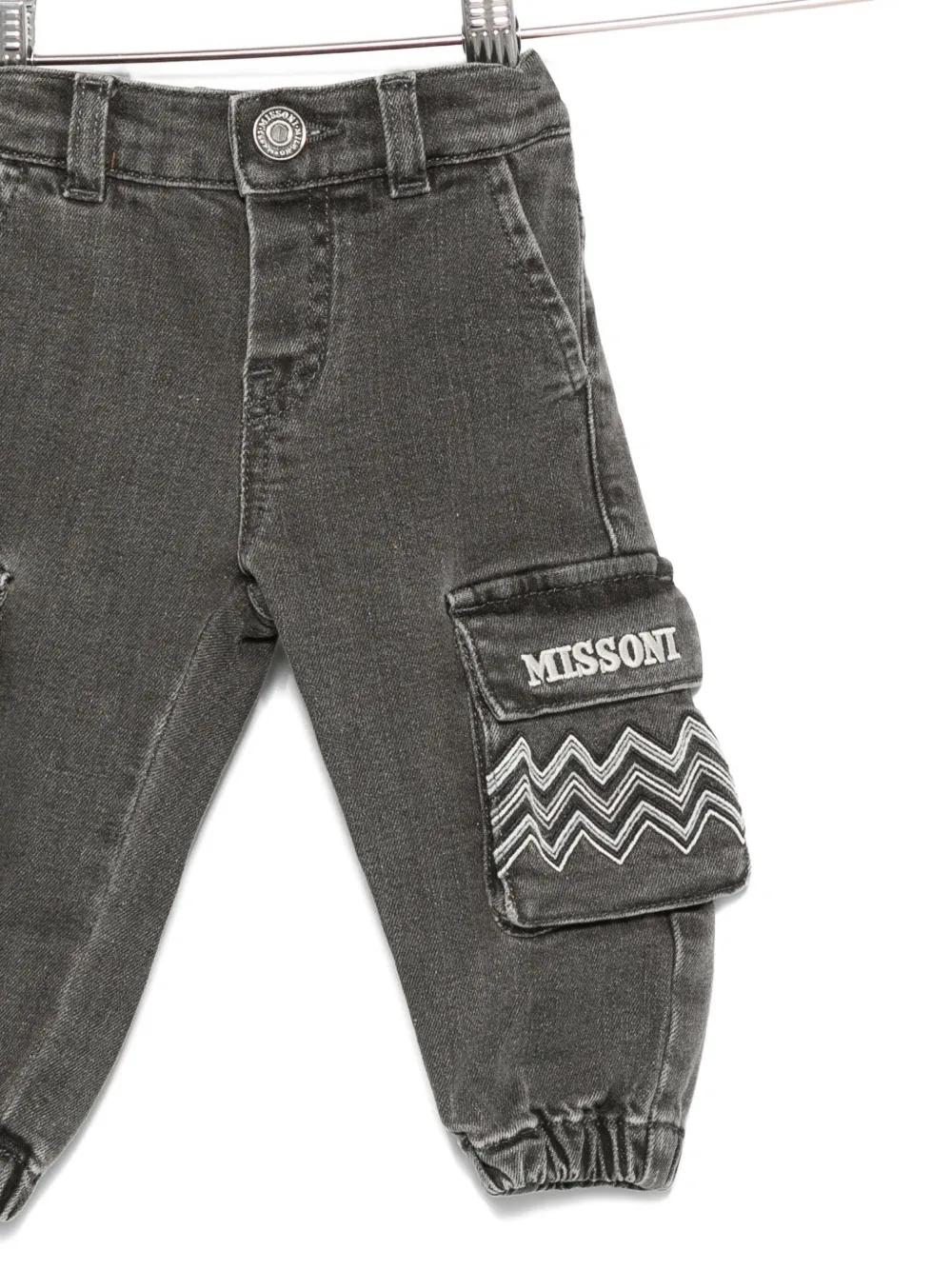Missoni Kids Broek met zigzag-patroon Grijs