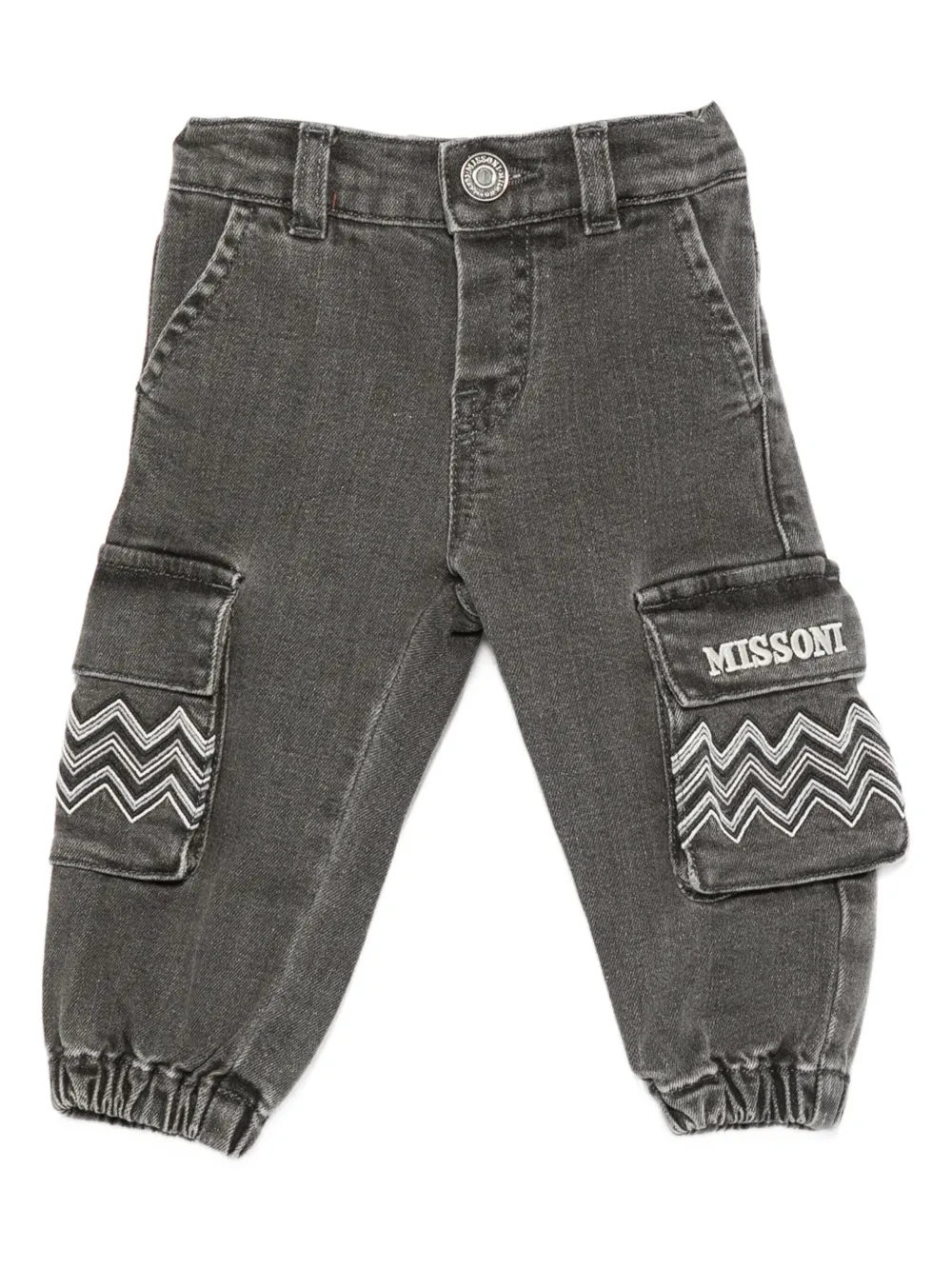 Missoni Kids Broek met zigzag-patroon Grijs