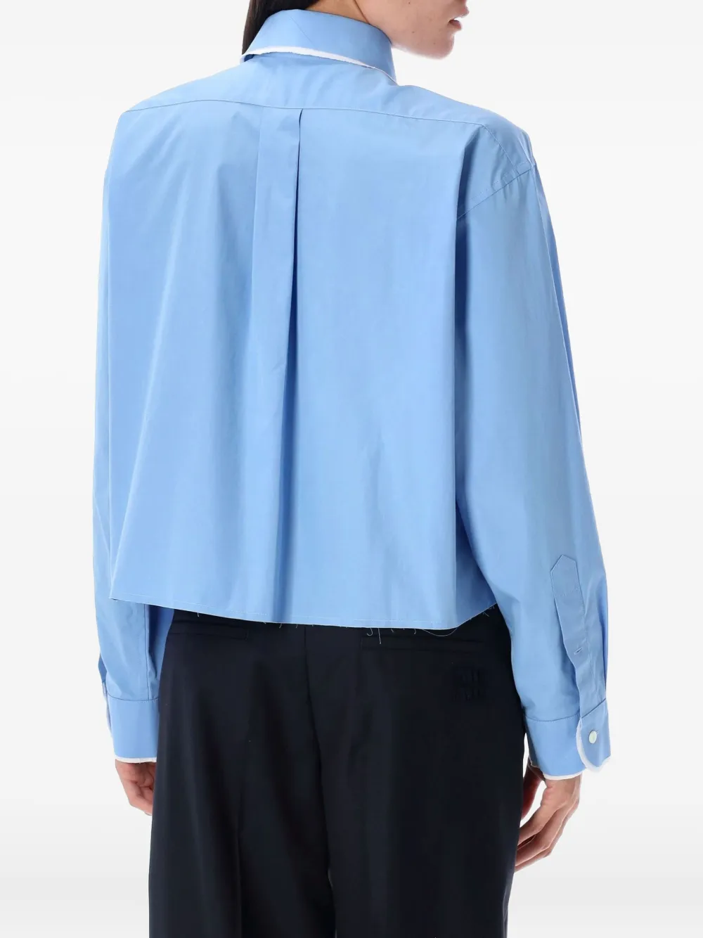 Miu Katoenen blouse Blauw