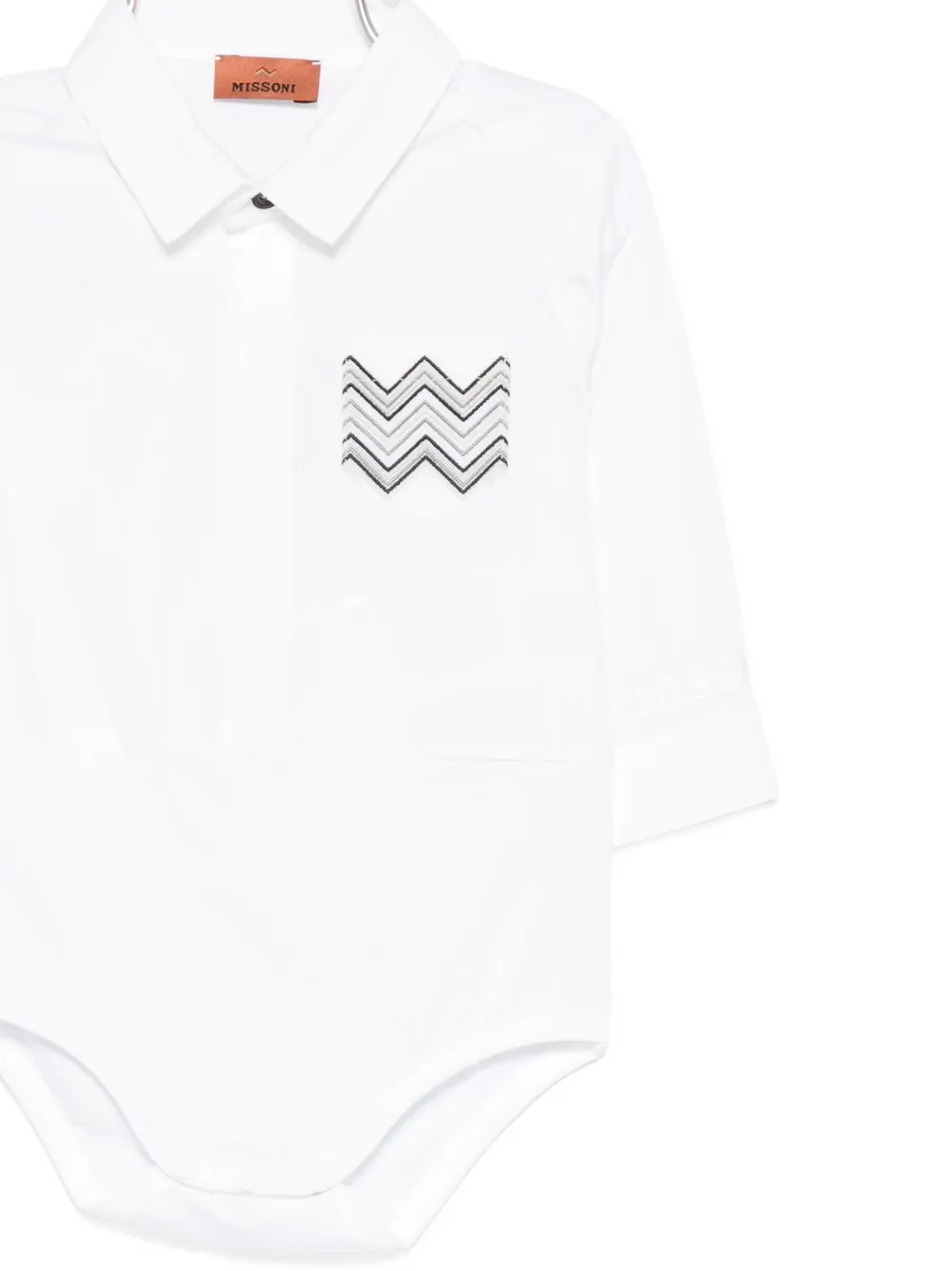 Missoni Kids Body met chevron zak Wit