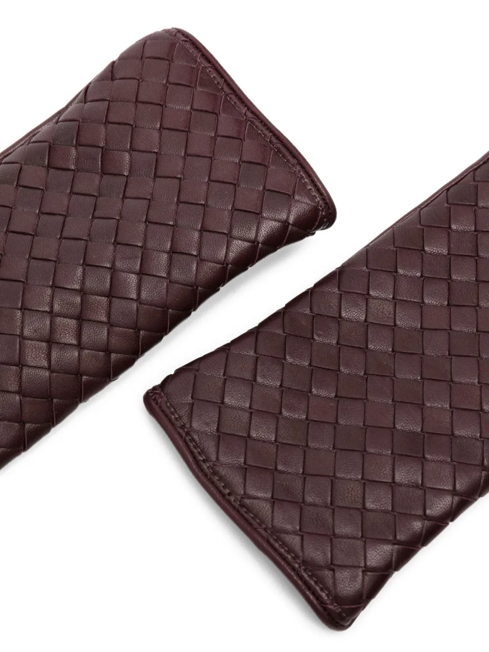 Manokhi woven leather gloves Rood