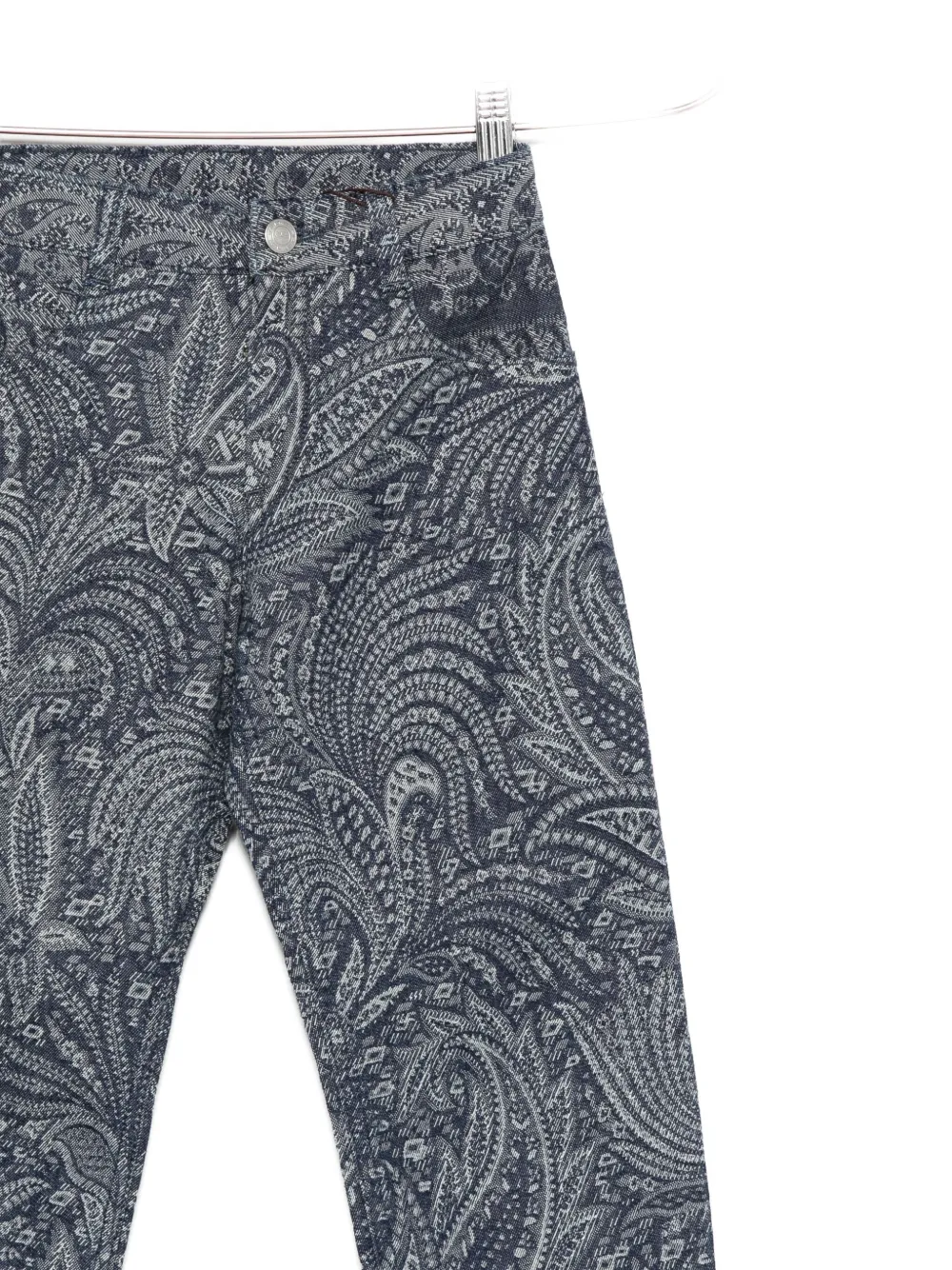 ETRO KIDS Jeans met paisley-print Blauw