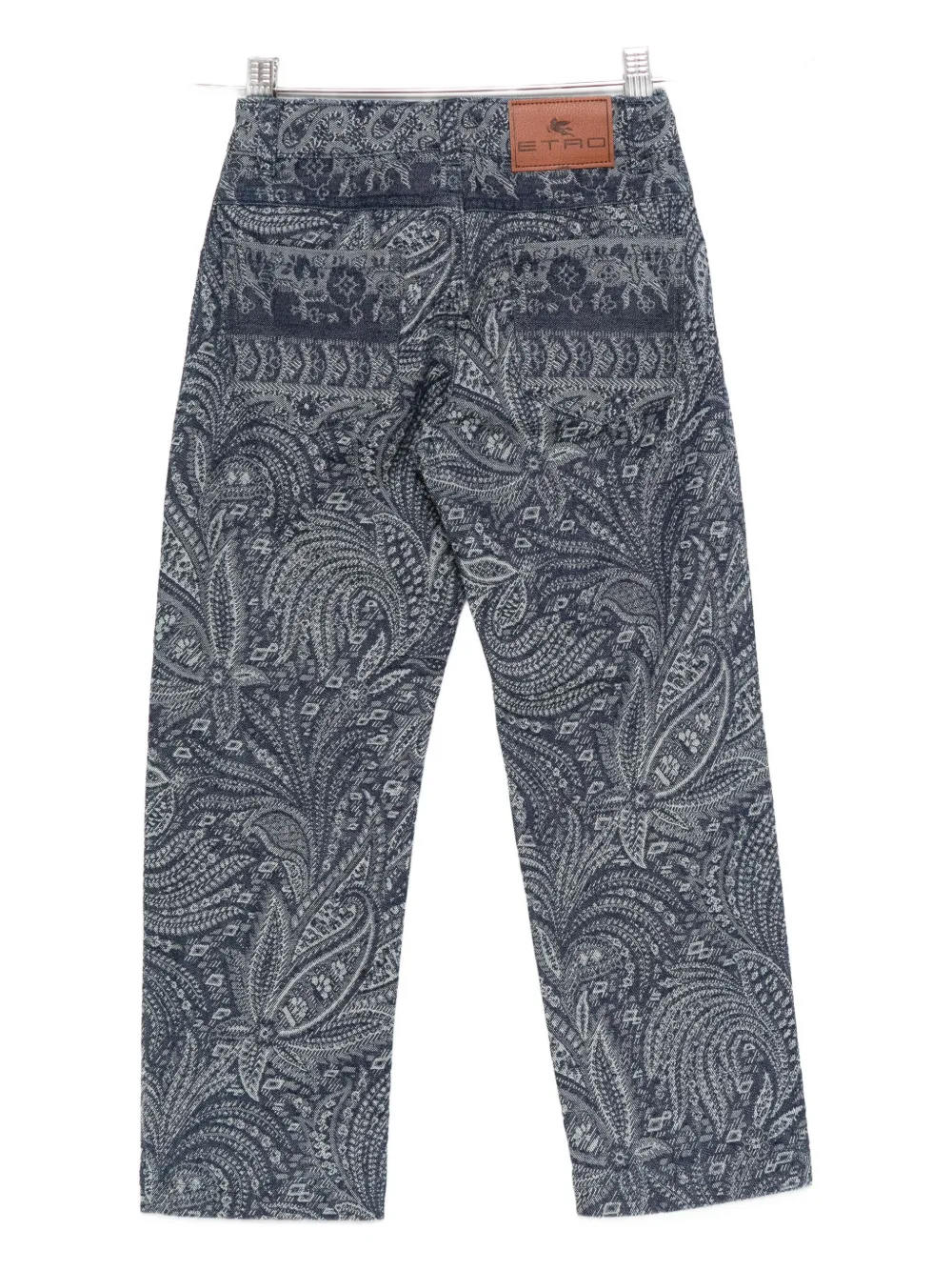 ETRO KIDS Jeans met paisley-print Blauw