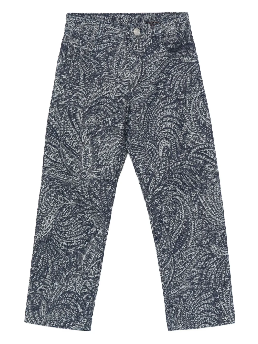 ETRO KIDS Jeans met paisley-print Blauw