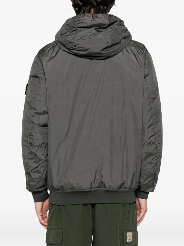 Stone Island Hooded Panelled Jacket | Grey | FARFETCH