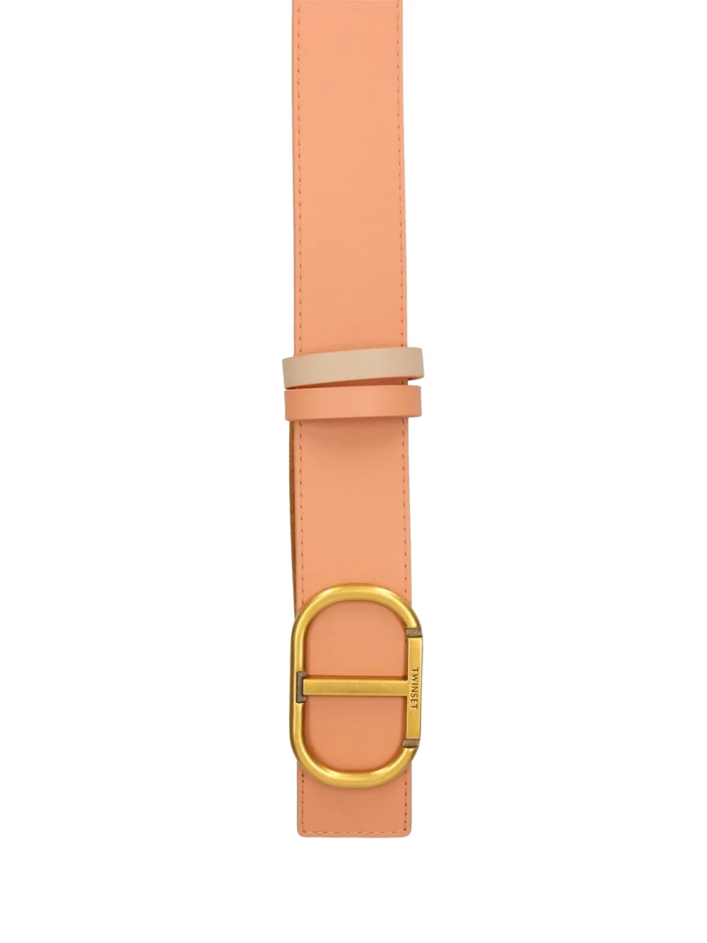 TWINSET Omkeerbare leren riem Beige