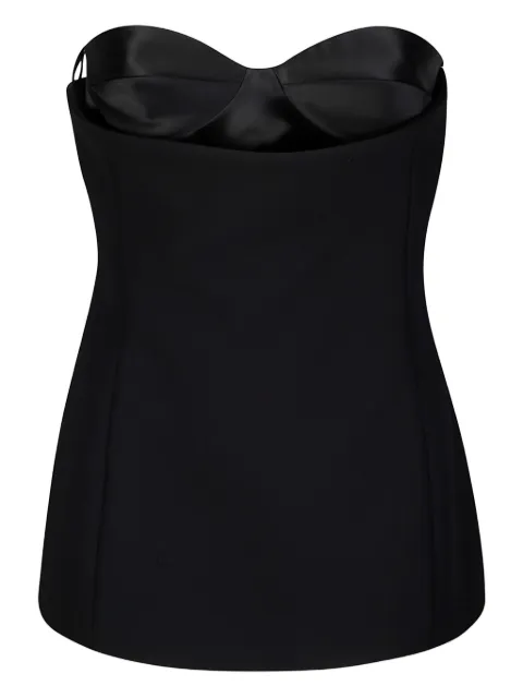 KHAITE Ayla satin-bustier strapless top