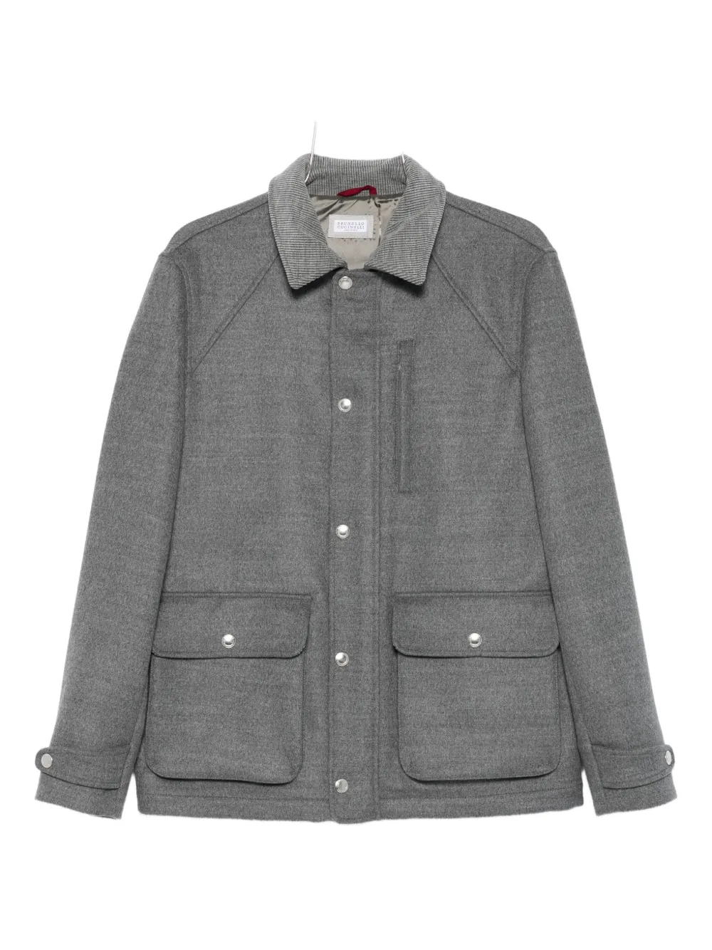 Brunello Cucinelli flap-pocket wool jacket Grijs