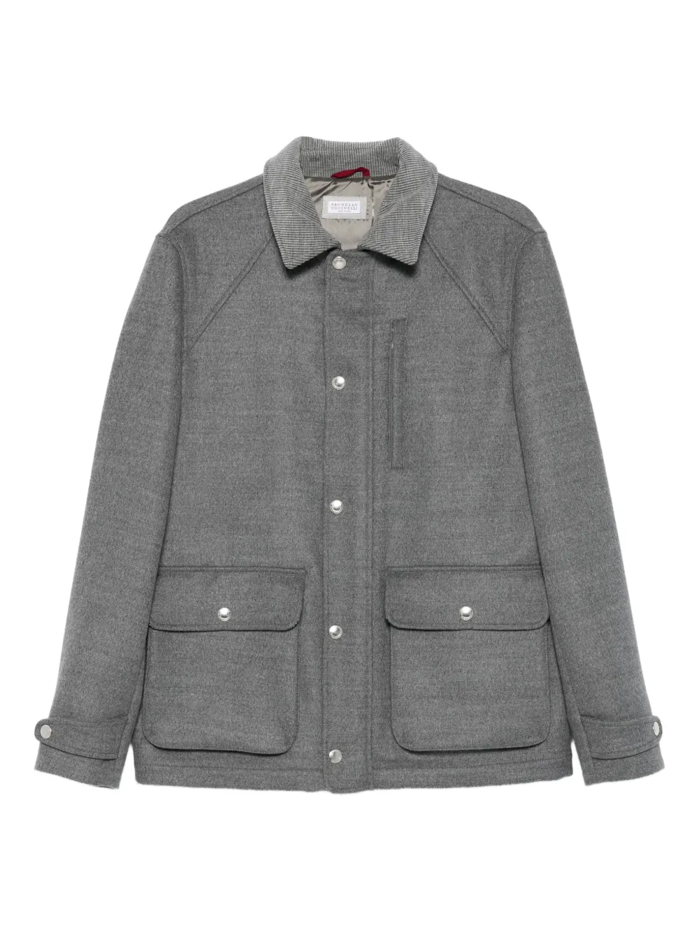Brunello Cucinelli flap-pocket wool jacket - Grigio