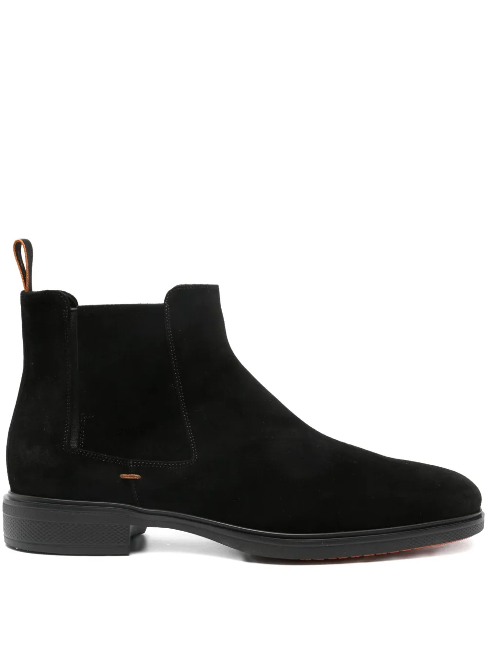 Santoni suede Chelsea boots - ブラック Santoni suede Chelsea boots - ブラック