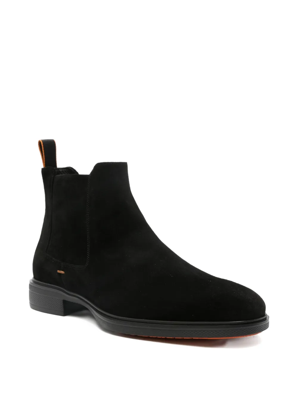 Santoni suede Chelsea boots Black
