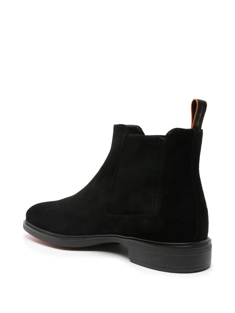 Santoni suede Chelsea boots Black