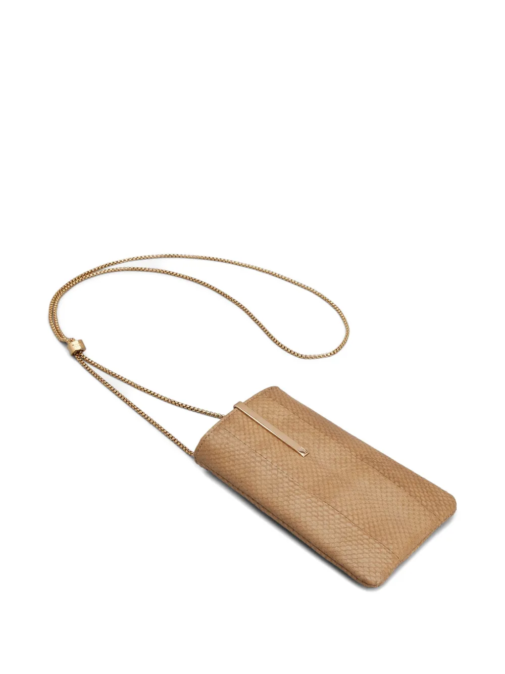 Tod's Leren telefoonhoesje met kettingbandje Bruin