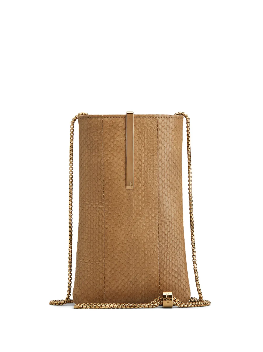 Tod's Leren telefoonhoesje met kettingbandje Bruin