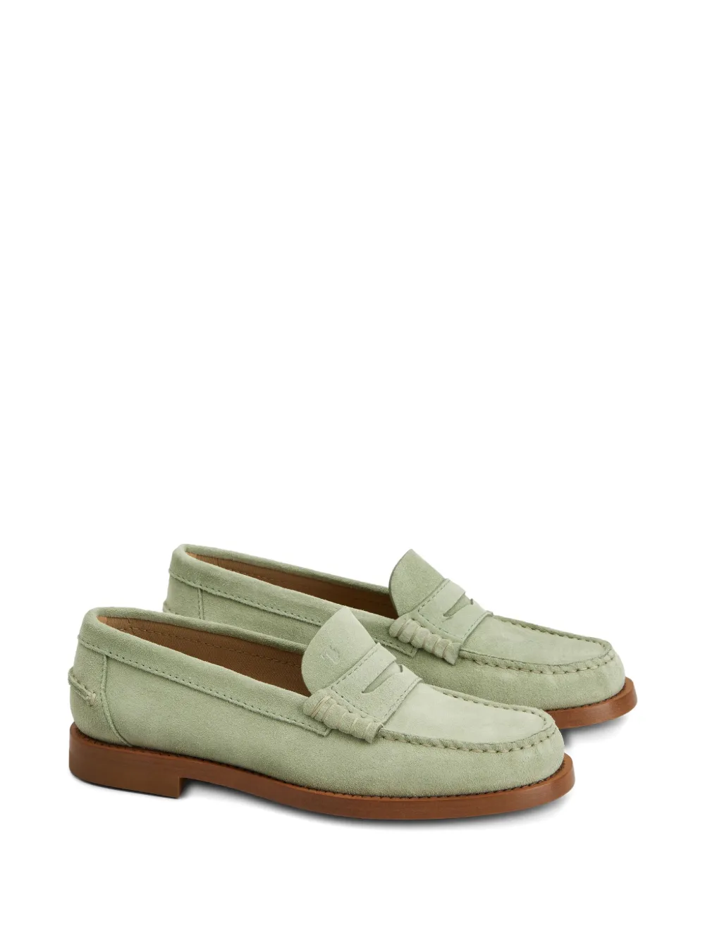 Tod's Suède loafers - Groen
