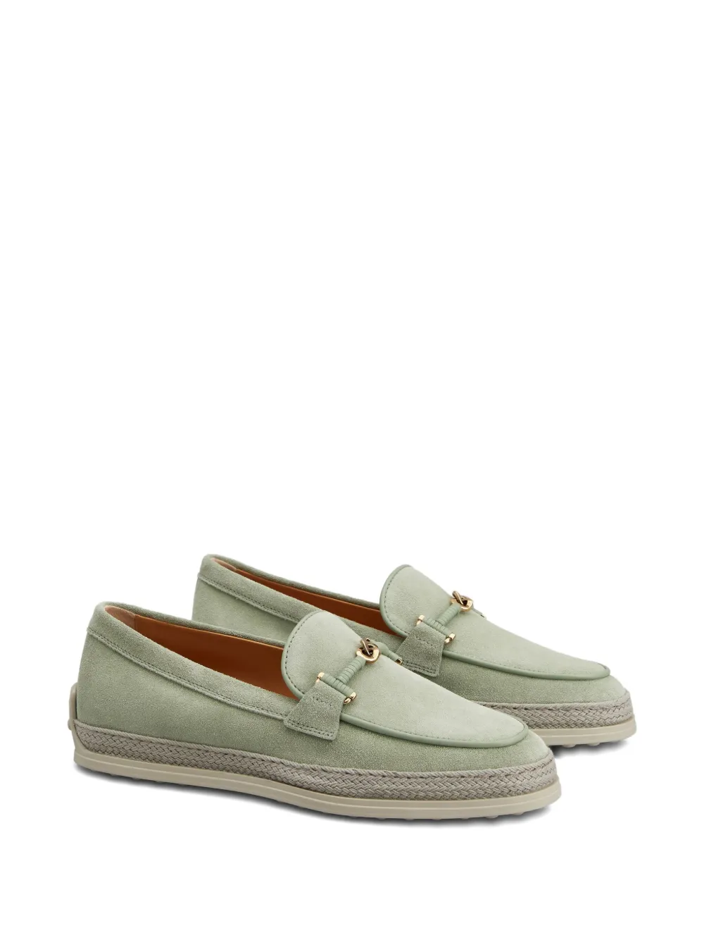 Tod's rafia-trimmed suede loafers | Image 2