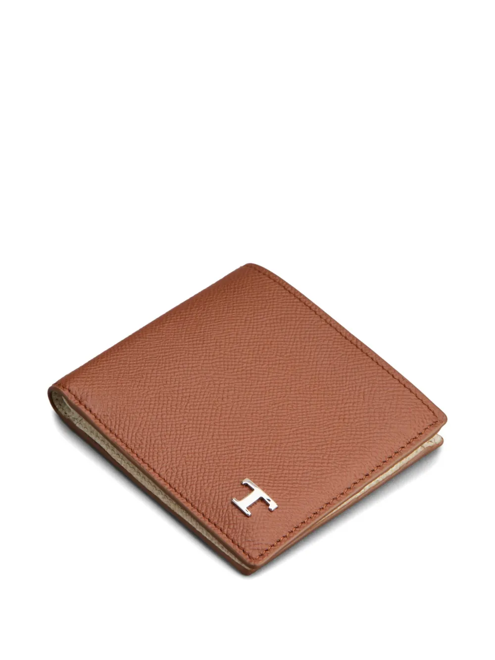 Tod's Leren portemonnee met T-logo Bruin