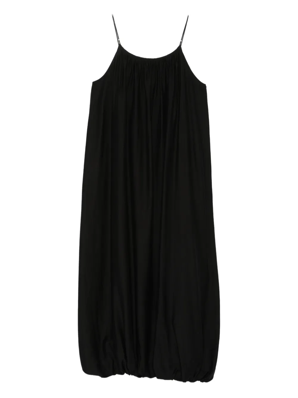 gathered maxi dress