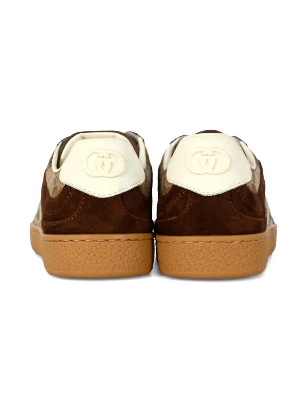 Gucci Kids GG-canvas suede sneakers Brown