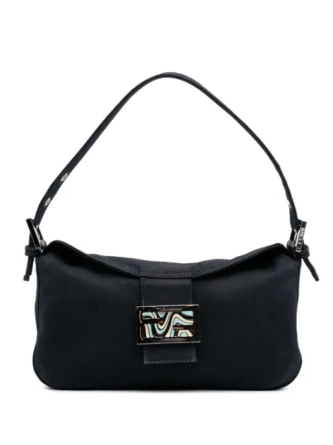 Fendi Pre-Owned 2000-2010 Canvas FF Marble Double Flap shoulder bag