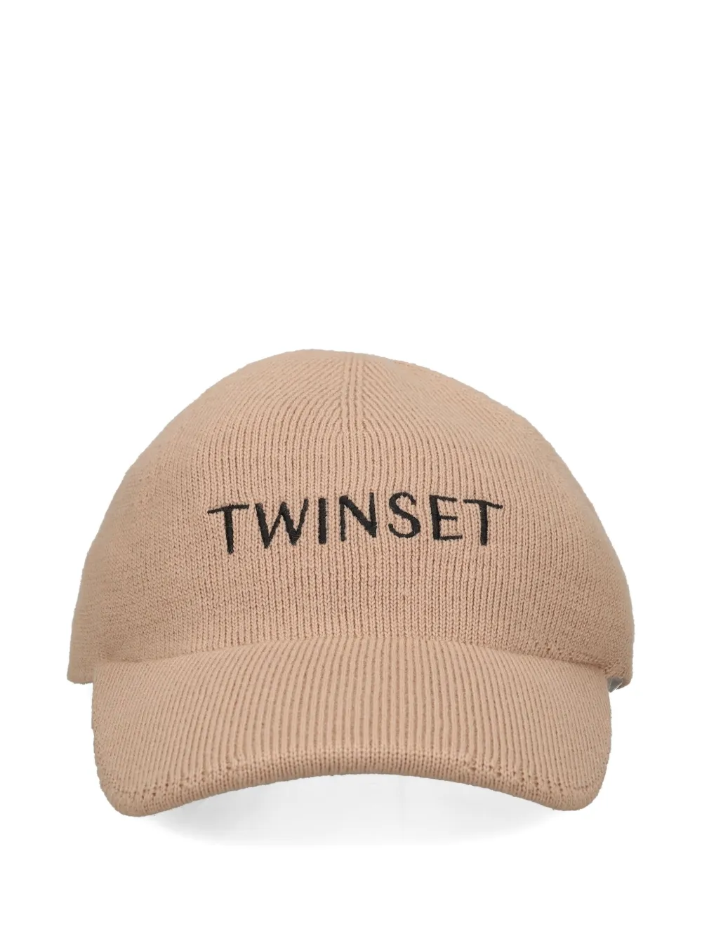 embroidered-logo knitted baseball cap
