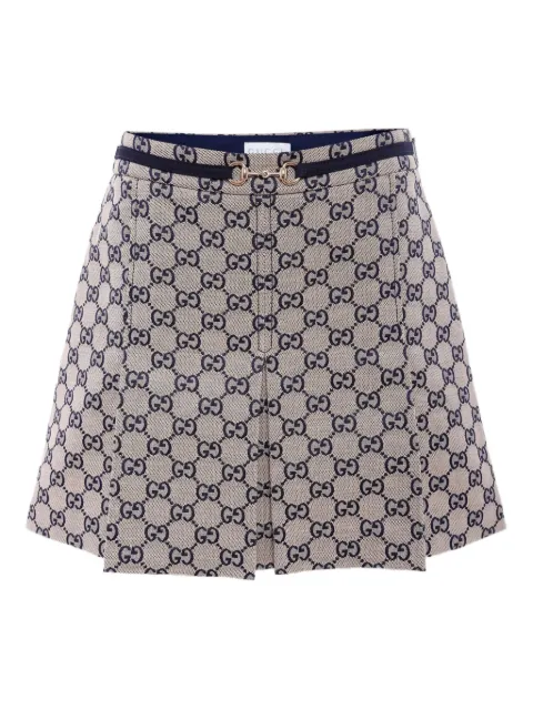 Gucci Kids Falten-Minirock mit GG-Muster
