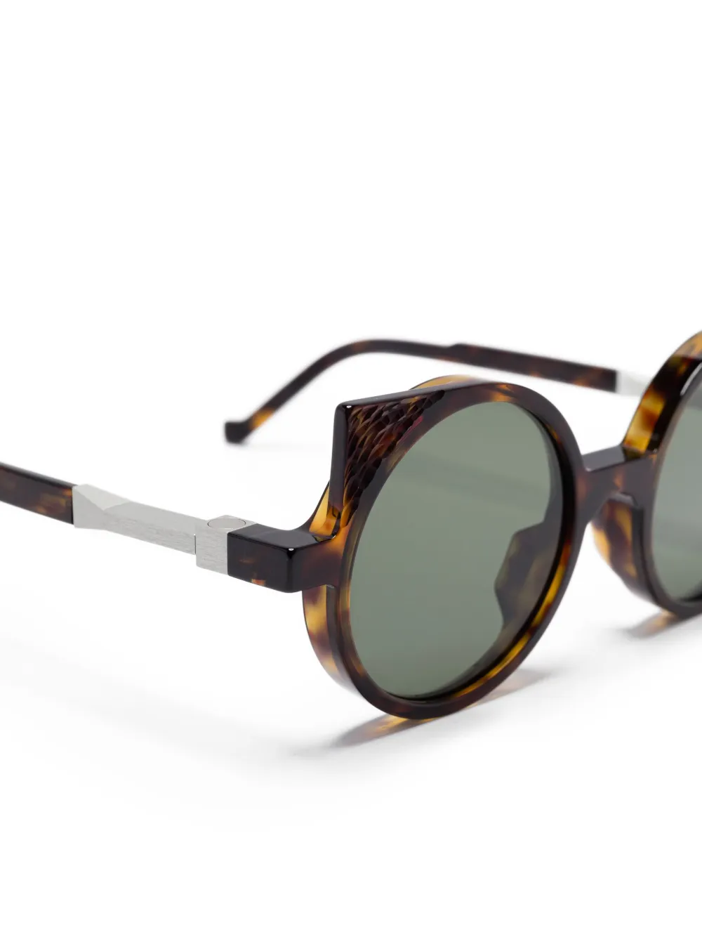 Vava Eyewear Xl0012 Tortoiseshell Round-frame Sunglasses In Green