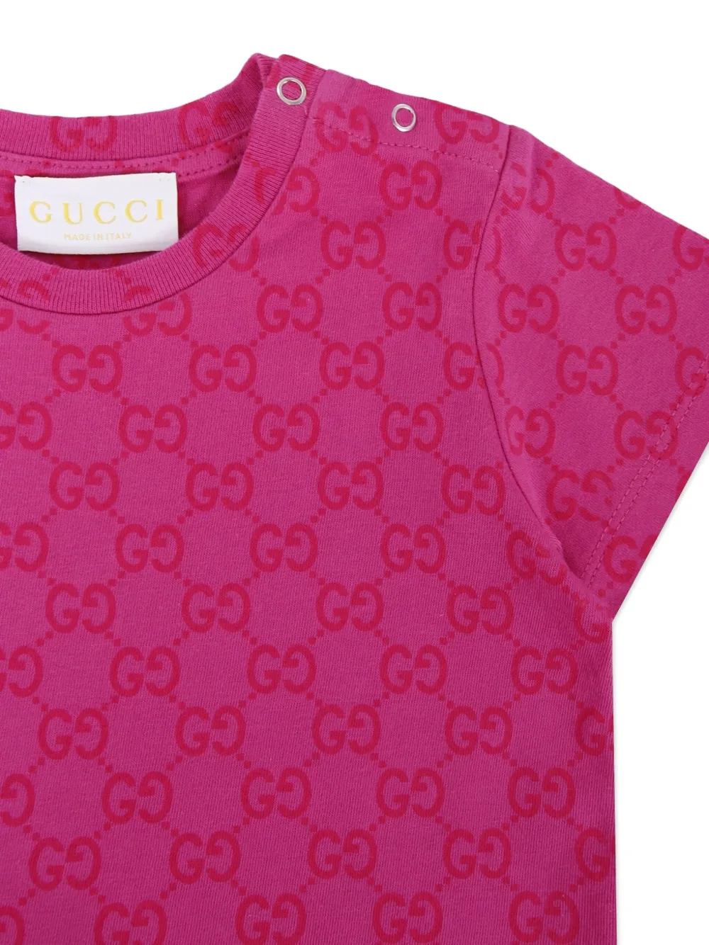 Gucci Kids GG monogram T-shirt Roze