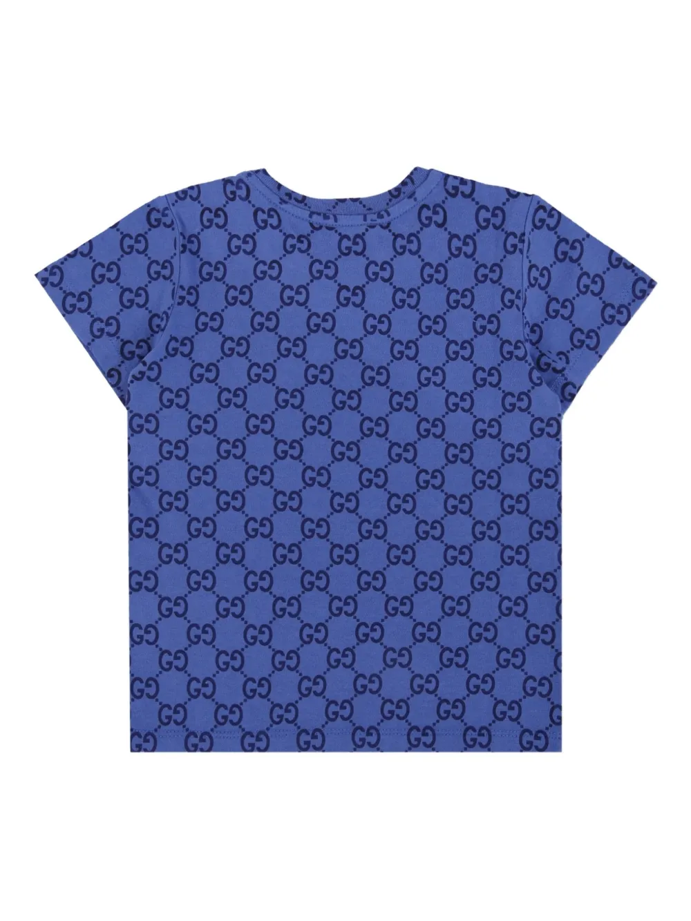 Gucci Kids GG monogram short-sleeves T-shirt Blauw