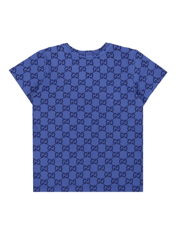 Gucci Kids GG モノグラム Tシャツ | ブルー | FARFETCH JP