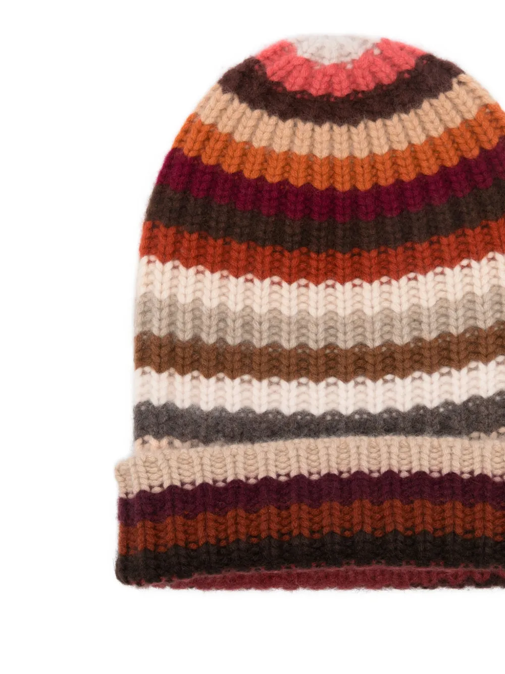 HURRAY striped cashmere beanie hat | Image 2