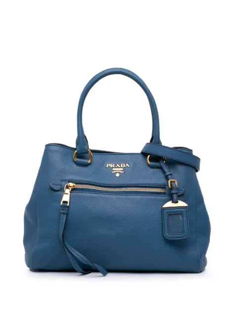 Prada Pre-Owned 2000-2024 Medium Vitello Daino Open Convertible Tote satchel