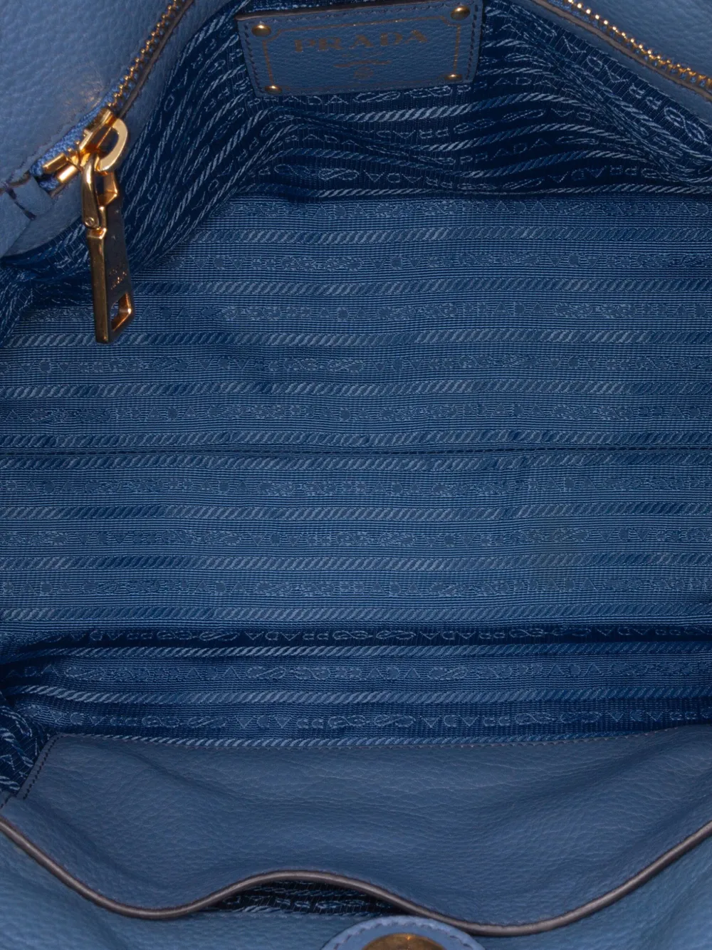 Pre-owned Prada 2000-2024 Medium Vitello Daino Open Convertible Tote Satchel