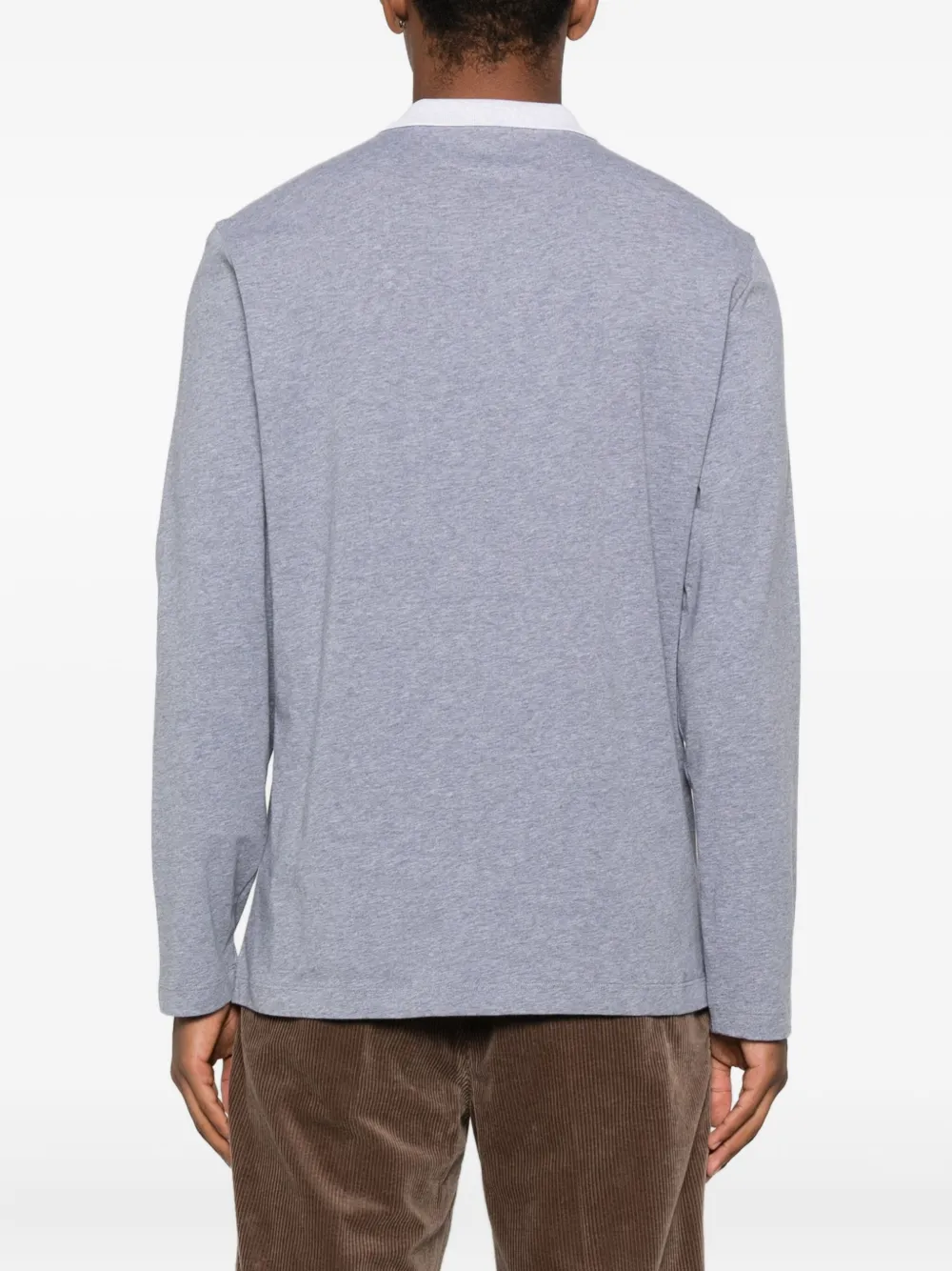 Brunello Cucinelli Poloshirt met lange mouwen Grijs