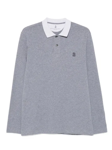 Brunello Cucinelli long-sleeve cotton polo shirt