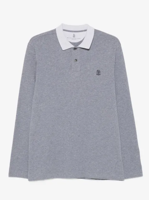 Brunello Cucinelli playera tipo polo manga larga