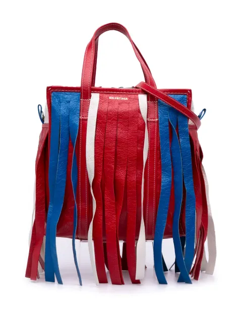 Balenciaga Pre-Owned 2018 S Lambskin Fringe Bazar Shopper satchel