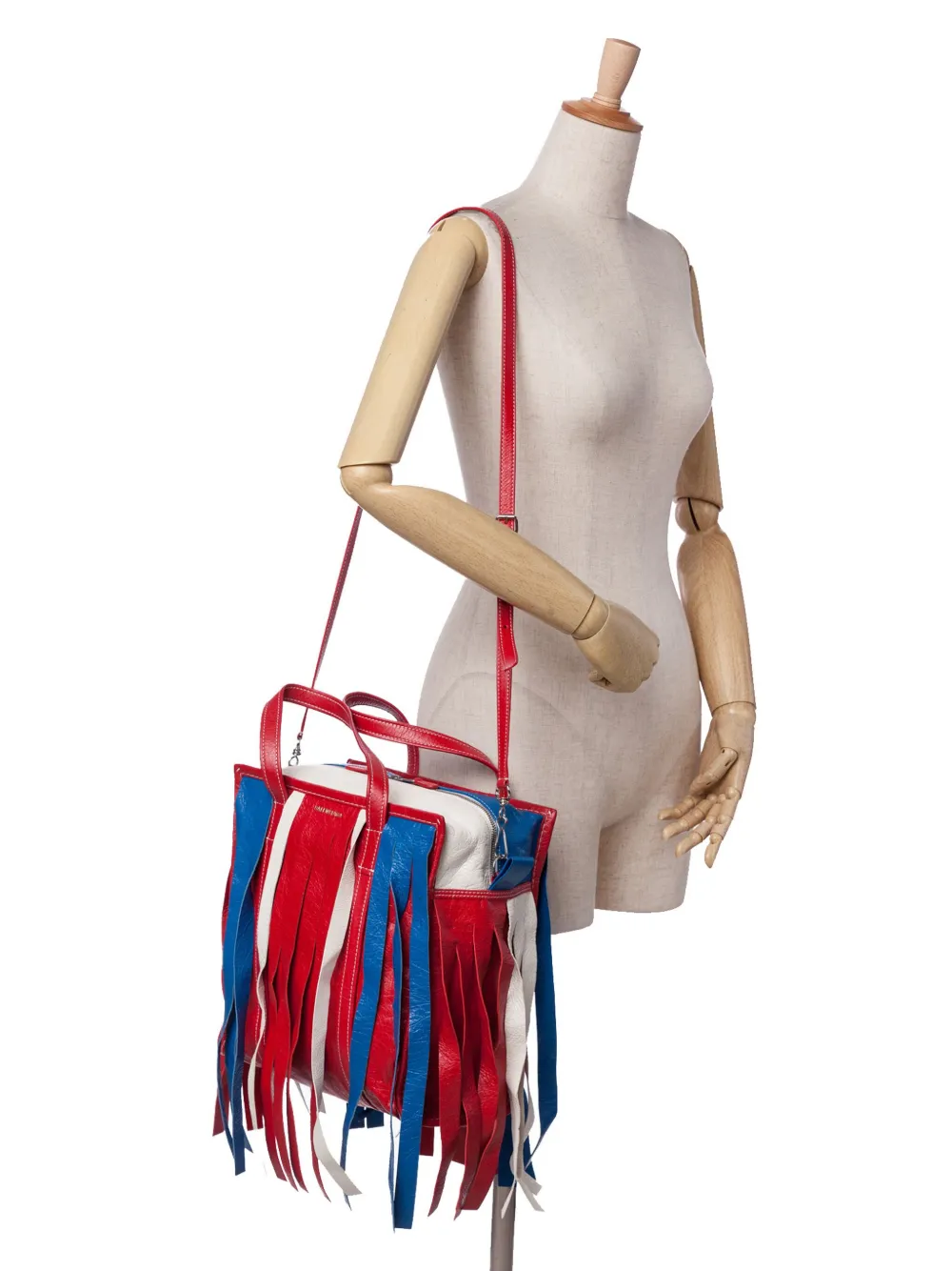 Balenciaga Pre-Owned 2018 S Lambskin Fringe Bazar Shopper satchel | Pre-Owned | Image 2