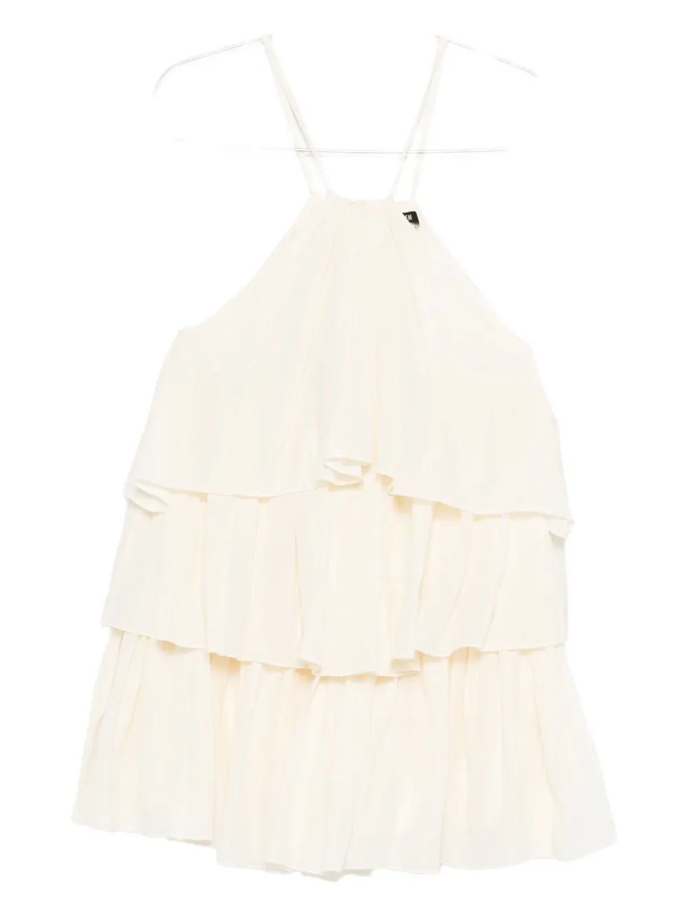 Eleh pleated ruffled dress - ニュートラル Eleh pleated ruffled dress - ニュートラル