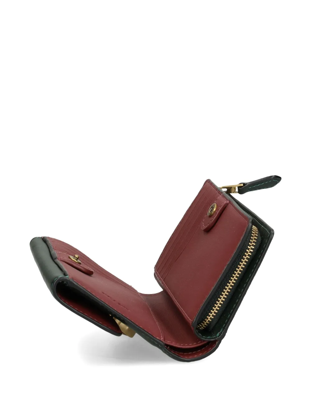 Coach clasp-fastening zip wallet Zwart