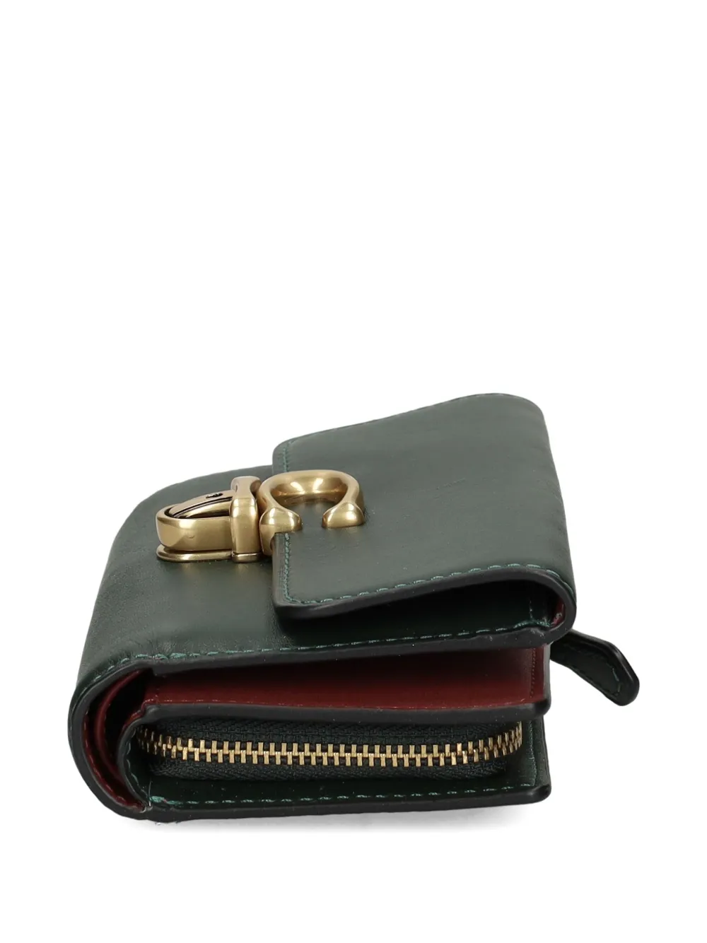 Coach clasp-fastening zip wallet Zwart