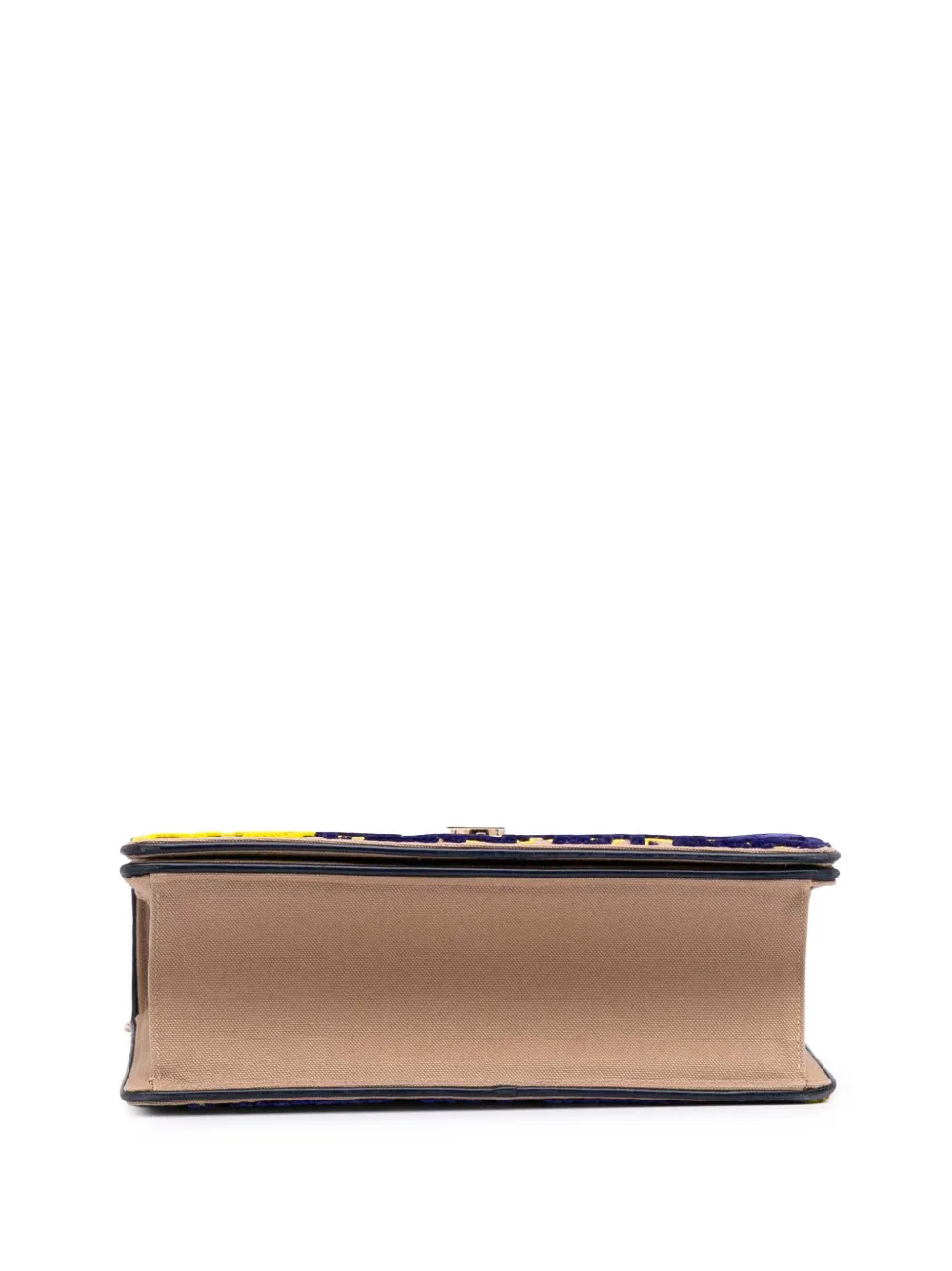 Pre-owned Dior 2016 Medium Oblique Canvas And Velvet Ama Flap Crossbody Bag