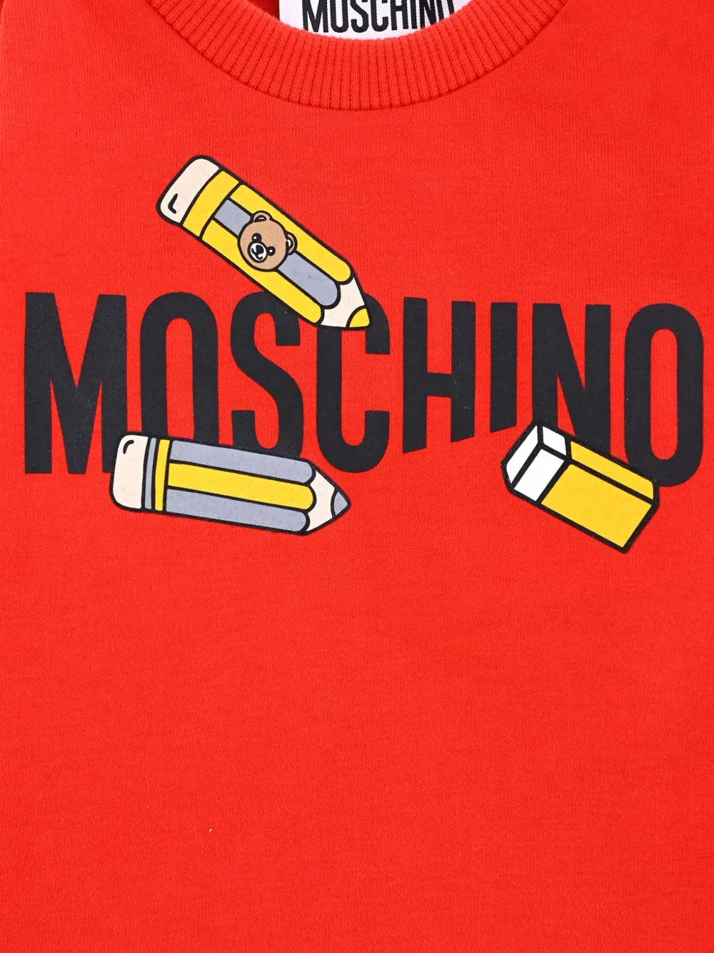 Moschino Kids Sweater met print en lange mouwen Rood
