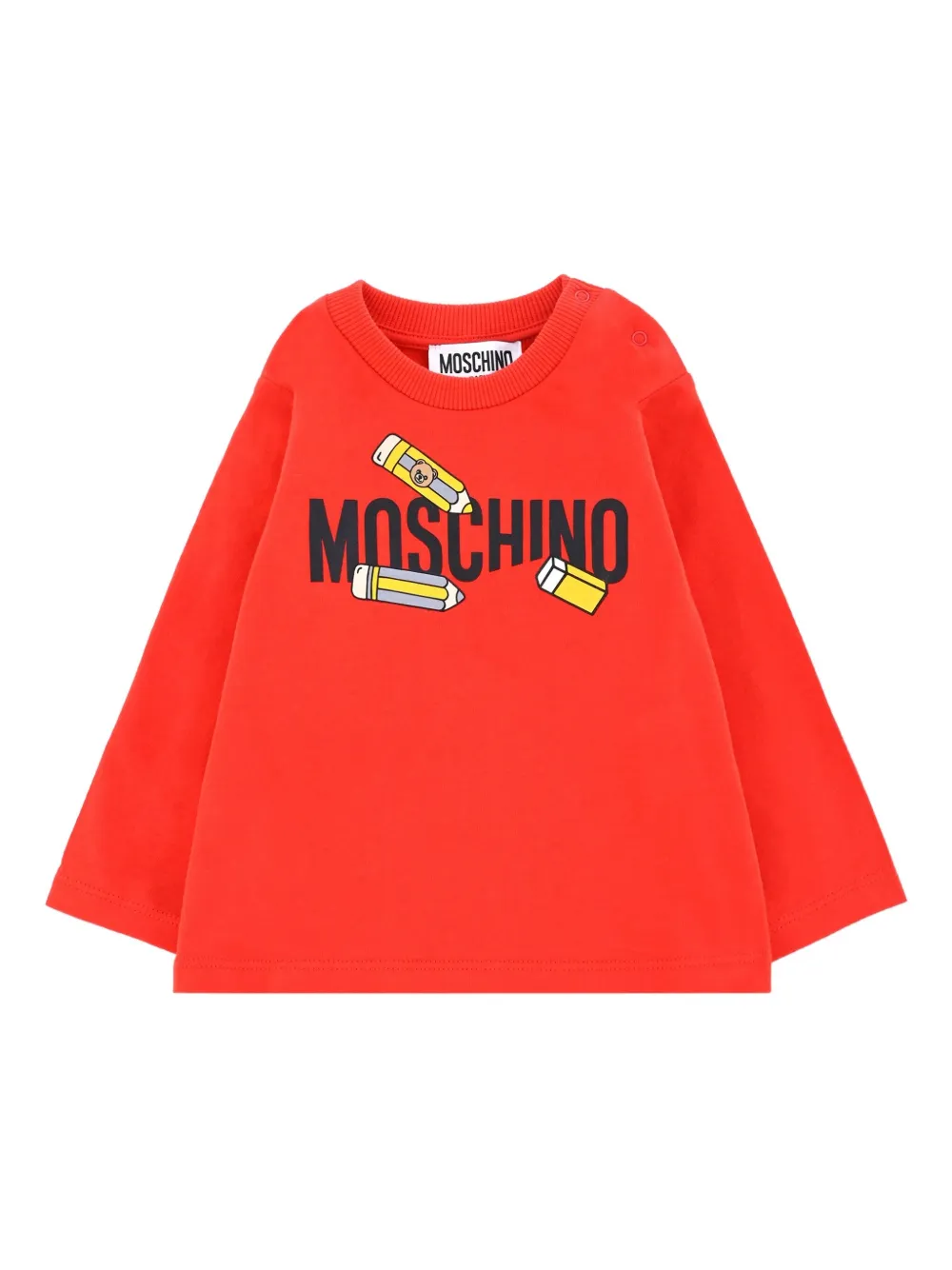 Moschino Kids Sweater met print en lange mouwen Rood