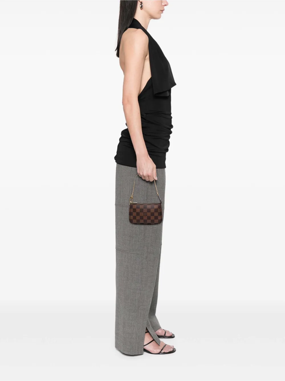 Louis Vuitton Pre-Owned 2015 Damier Ebene Mini Pochette Accessoires handbag | Pre-Owned | Image 2
