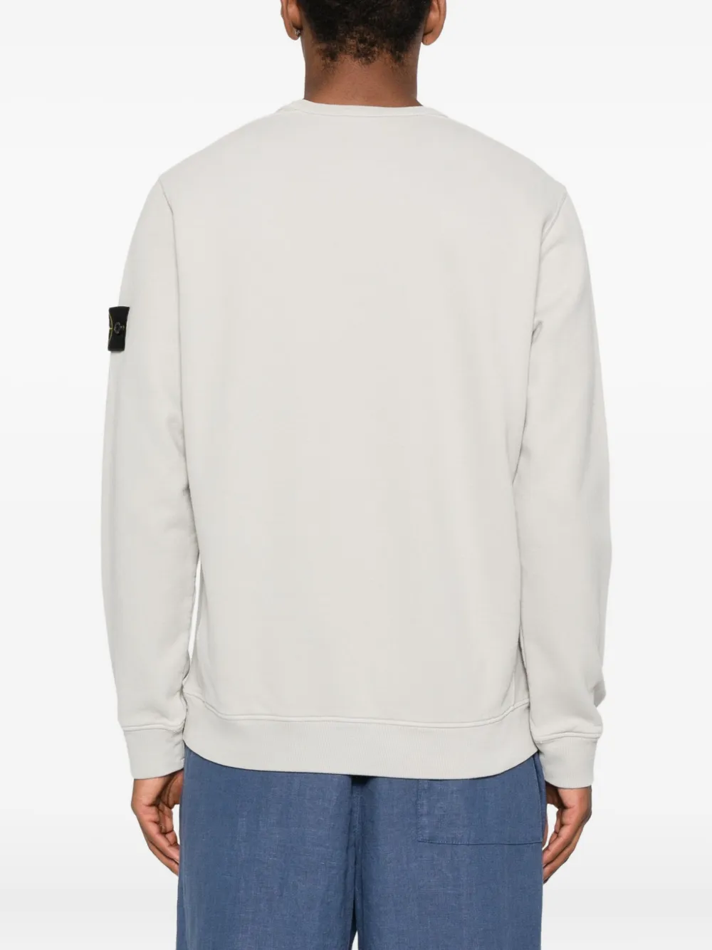 Stone Island logo-patch crew-neck sweatshirt Grijs