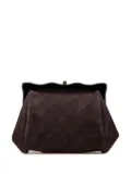 CHANEL Pre-Owned 1997-1999 CC Quilted Suede Kiss Lock clutch bag - Black