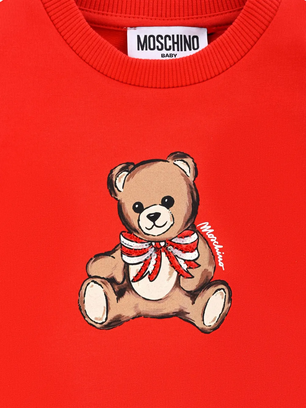 Moschino Kids Sweater met teddybeerprint Rood